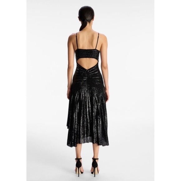 NWT A.L.C. Lou Sequined Keyhole Midi-Dress Black 
Sz 6 $795
$795 - Picture 6 of 17